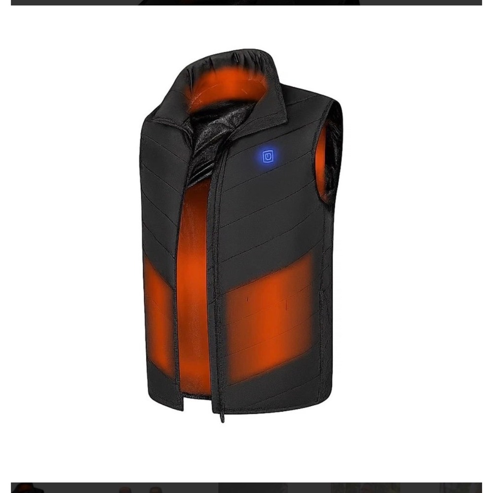Unbranded Electric Heated Vest USB‎ Charging Winter Puffer Jacket Black XXL